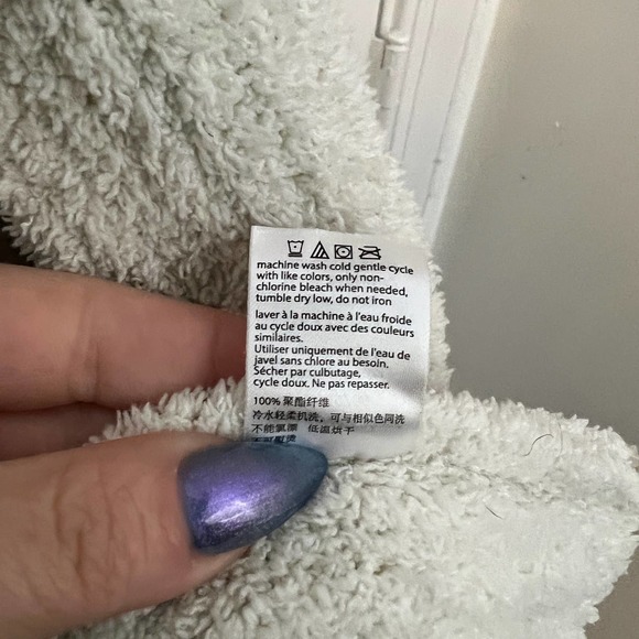 Barefoot dreams cozychic cable cardigan size large - Picture 5 of 8